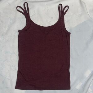New Guess Marciano Ribbed Bordeaux Burgundy Tank Top S